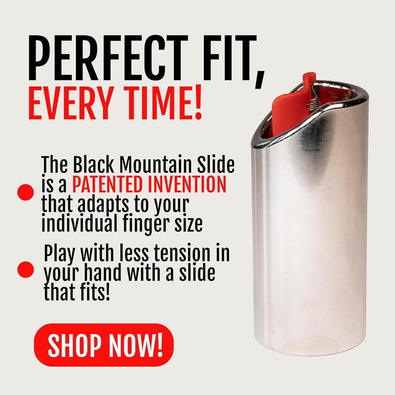 Black Mountain Guitar Slide - Nickel Plated, Spring-Loaded, Guitar Slide. Acoustic Guitar Slide, Electric Guitar Slide, Ukulele, Dobro, Lap Steel and .ore. Spring-fit, Premium Metal Guitar Sliders - Image 5